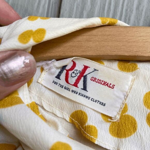 Authentic 1960s R&K Originals Mod Shift Dress, Bow, Puff Sleeves, Twiggy - Picture 5 of 10